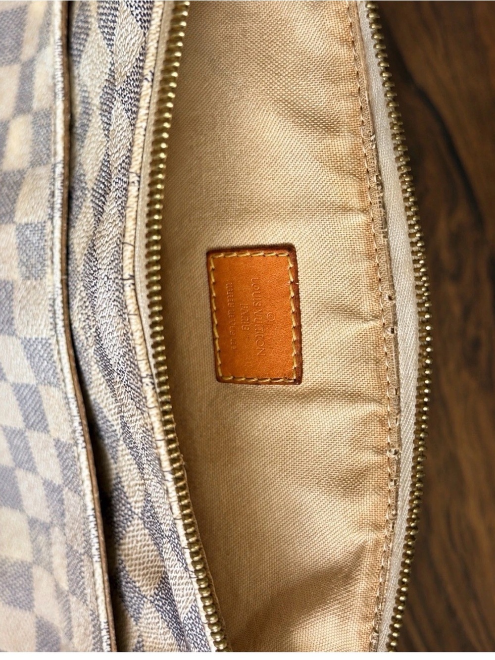 Louis Vuitton Figheri PM Tote Shoulder Bag Damier Azur White - Picture 14 of 16
